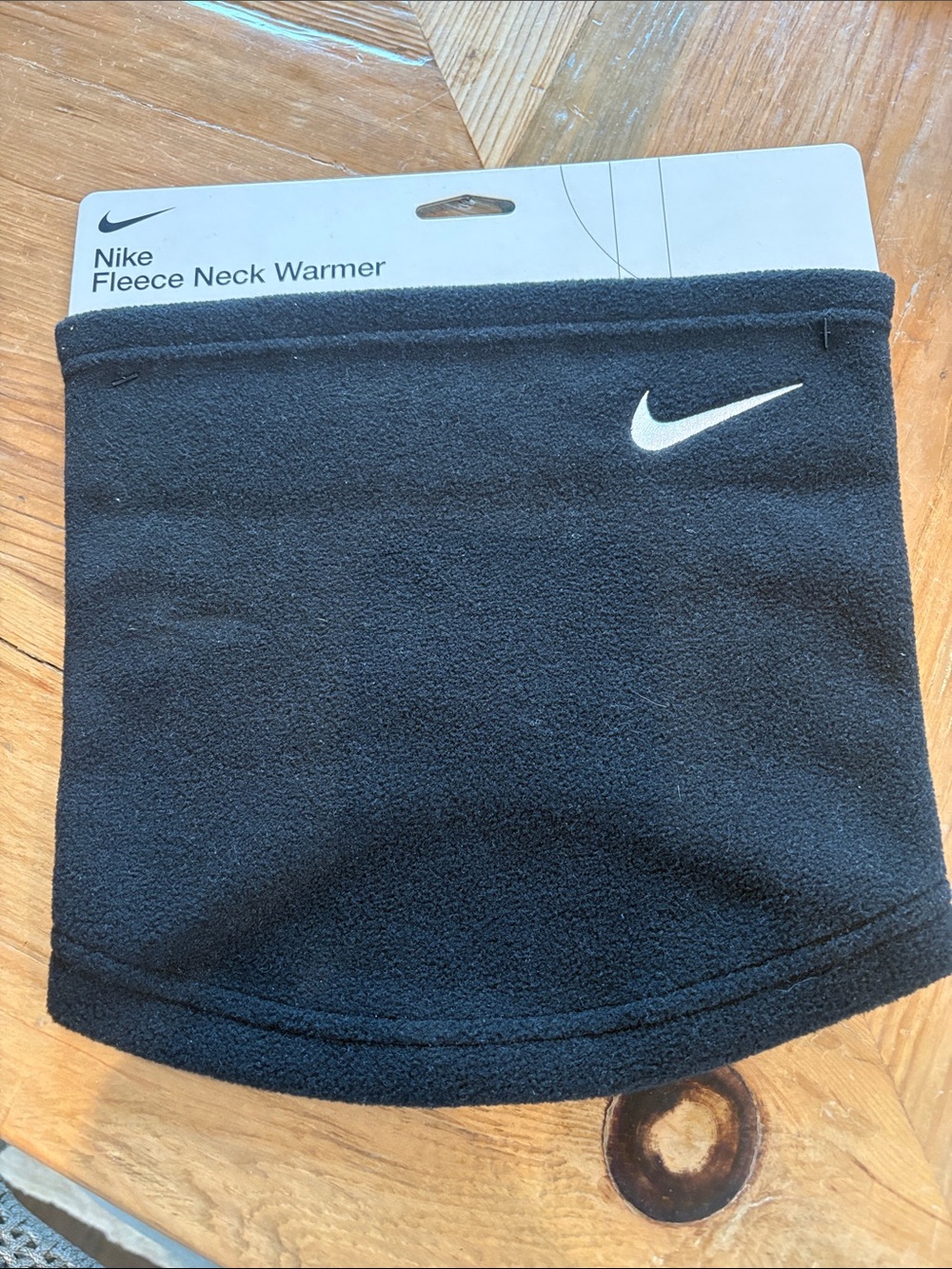 NEW Nike Black Fleece Neck Gaiter with White Swoosh